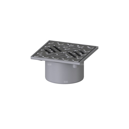 Kratka KESSEL kwadratowa ze stalowai nierdzewnej 120x120mm do wpustu