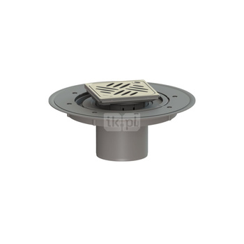 Kratka KESSEL Variofix kwadratowa ze stalowai nierdzewnej 120x120mm do wpustu