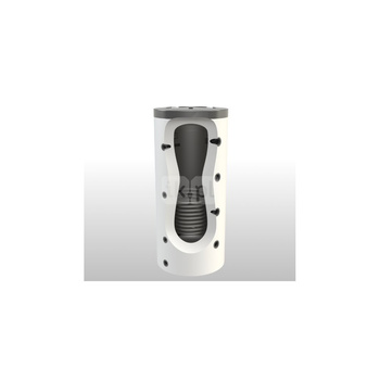 Zbiornik buforowy stojący ELEKTROMET WGJ-B pojemność 500 l z wężownicą, izolacja: kauczuk, kolor: biały