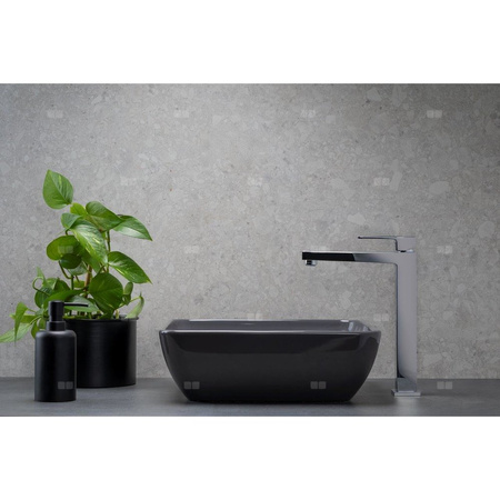 Bateria umywalkowa stojąca nablatowa KFA Armatura LOGON click clack, chrom, montaż blat / otwór na baterię