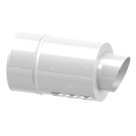 Zakończenie poziome systemu TWIN JEREMIAS TWIN35 stal nierdzewna fi 110/160 mm, dł. 250 mm