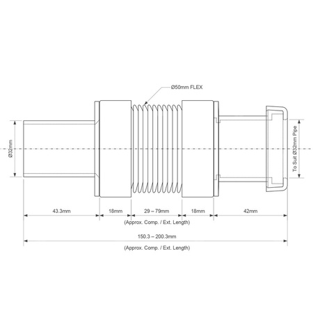 Złączka montażowa harmonijkowa MINIFLEX 32x32mm