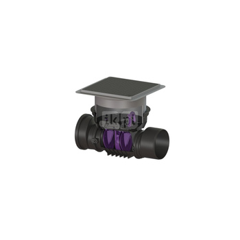 Zawór zwrotny Staufix DN 200 z pokrywą czarną z dwoma klapami z tworzywa