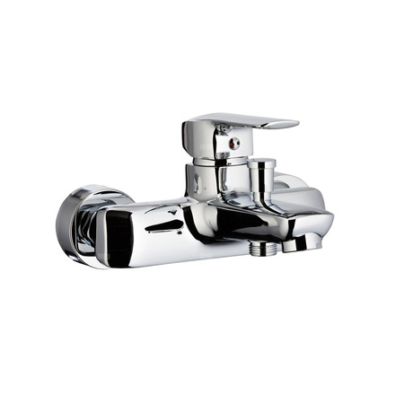 Bateria wannowa ścienna KFA Armatura AQUAMARYN, kolor chrom