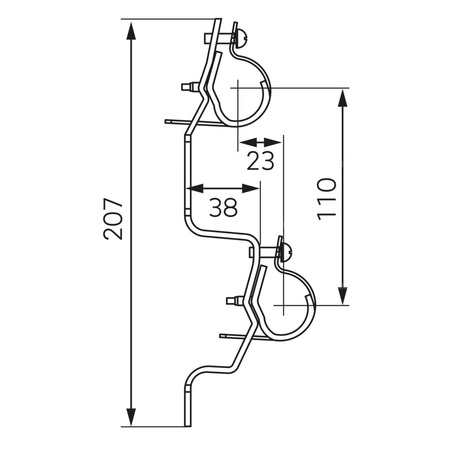 Komplet uchwytów do rozdzielaczy sanitarnych 3/4"