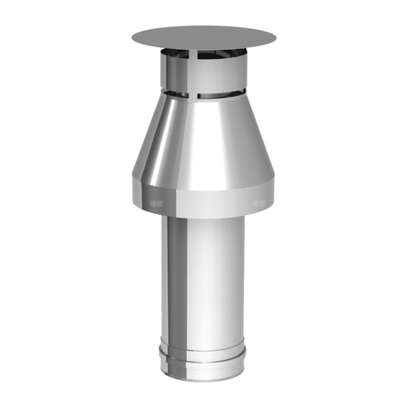 Zakończenie / terminal poziomy JEREMIAS TWG272 stal nierdzewna fi 130/200 mm