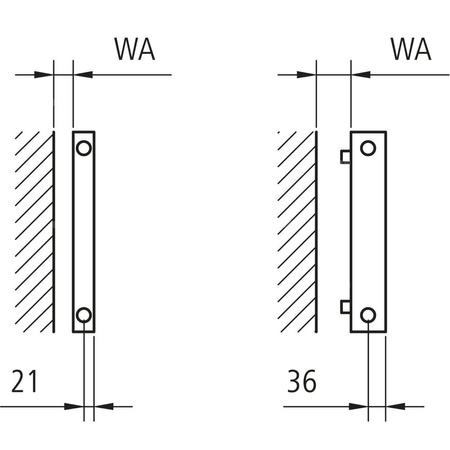 Grzejnik płytowy typ 11 KERMI HHN wym. 490 x 5200 mm, kolor biały, moc 4706 W