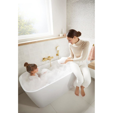 Zestaw natryskowy punktowy Malaga, kompletny, PVD brushed light gold