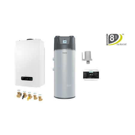 Pakiet z kotłłem kondensacyjnym EXCLUSIVE EVO X 35 R + pompa ciepła HP-E 260 ACS S