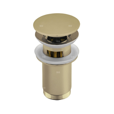 Zestaw odpływowy do umywalki PERFEXIM SPPMWK06OP złoty 2 3/4'', przycisk duży okrągły płaski