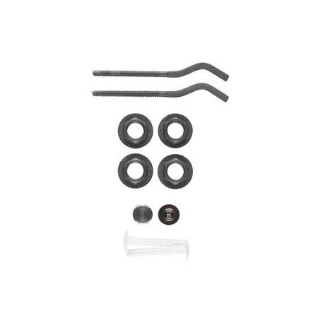 Komplet korków grzejnikowych, redukcyjnych 1'' x 1/2'' z akcesoriami grafit KFA Armatura, stal nierdzewna, kolor grafit do grzejników