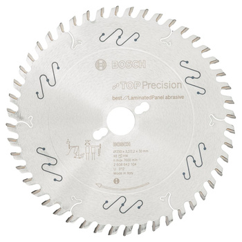 Tarcza pilarska Top Precision Best for Laminated Panel Abrasive TOPPREC LAM ABR/T 250X30X3.2/2.2 48Z DH