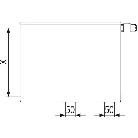 Kermi®x2®Plan Vplus T22 755x100x2000 QN3726, biały, 10 bar, z osłoną