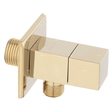 Zawór wodny FERRO QUADRO, jasny złoty GZ 1/2'' x GZ 3/8''