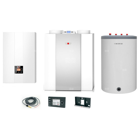Pakiet - Kocioł gazowy jednofunkcyjny WOLF FGB-24 kondensacyjny wiszący 5.3 - 20.7 kW + Czujnik c.w.u. + RegulatorBM-2 + RekuperatorCWL 400P + Zasobnik c.w.uLindo 150L