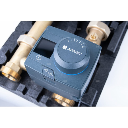 Grupa pompowa AFRISO PrimoTherm 180-2 AP DN 25 3-WM-R Vario GZ x GW 1 1/2'' x 1'', z zaworem mieszającym, z izolacją, z pompą obiegową AFRISO APH 361 25-7/180 mm