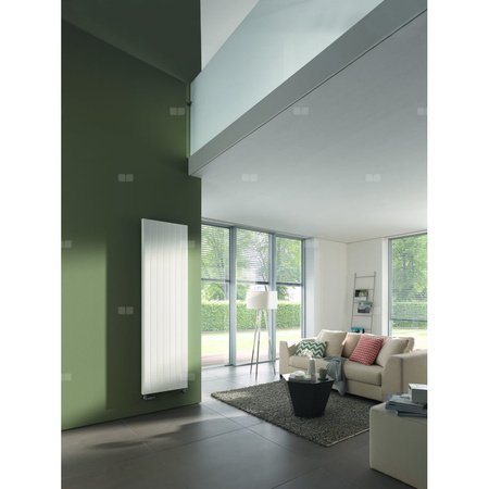 Grzejnik płytowy typ 20 KERMI X2 Verteo Line, z osłoną wym. 2400 x 600 mm, kolor biały, moc 1826 W