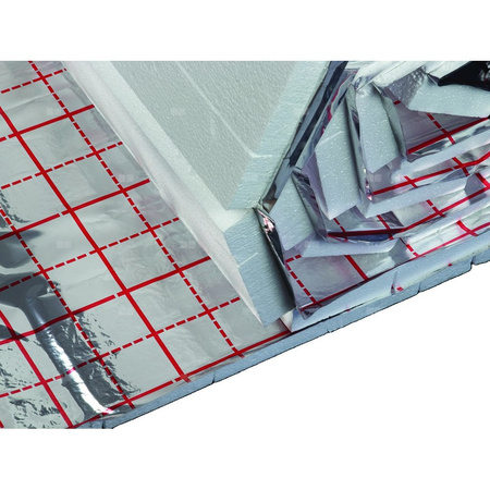 Mata styropianowa z f.aluminiową 30mm do ogrzewania podłogowego