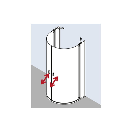 Kermi K. półkolista Raya Z20 0900x 2000 855-885 SIMG ESG Clean