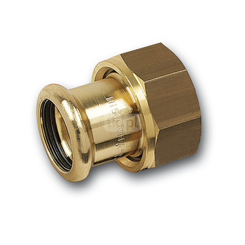 Półśrubunek SANHA PURAPRESS dwuczęściowy, Cu, 42 mm x 1 3/4'' (zw x nz)