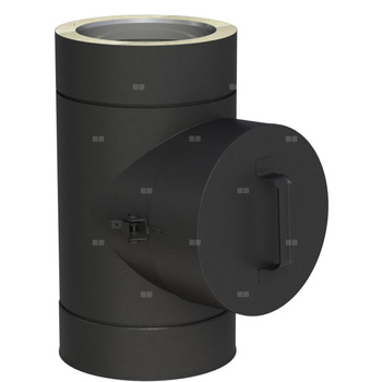 Element rewizyjny fi 80mm z wyjściem okrągłymT450 'C / N1 lakierowany na czarno T450 'C / N1 lakierowany na czarno