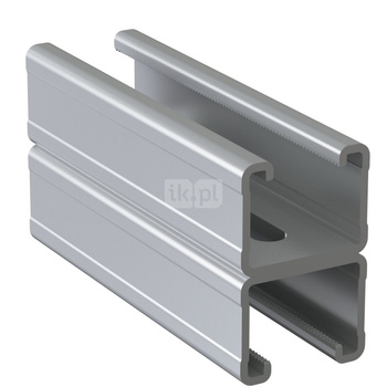 Szyna montażowa podwójna NICZUK SDMB, gr. 3 mm, dł. 3000 mm, stal nierdzewna (ocynk galwaniczny)