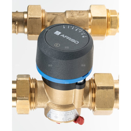 Grupa pompowa AFRISO BPS 966 AP GZ x GW 1'' x 3/4'', z zaworem mieszającym, z pompą obiegową AFRISO APH 160 15-7/130 mm