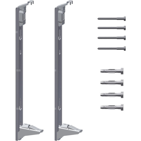 Zestaw szyn ściennych Kermi wys. 700 mm, do płaskich grzejników pł. Plan