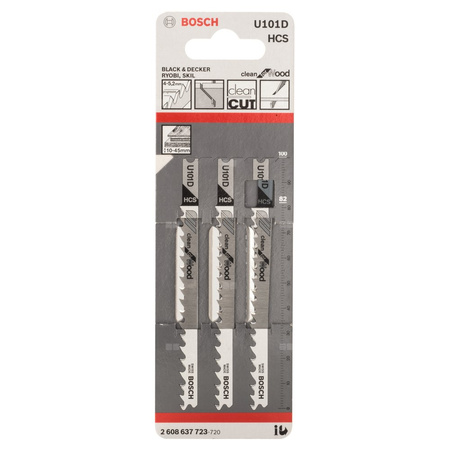 Brzeszczot do wyrzynarek U 101 D 3 szt.