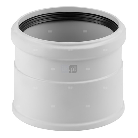 Mufa nasadowa MAGNAPLAST SKOLAN safe dBA, PP (biały), DN 200 (ww x ww), do kanalizacji