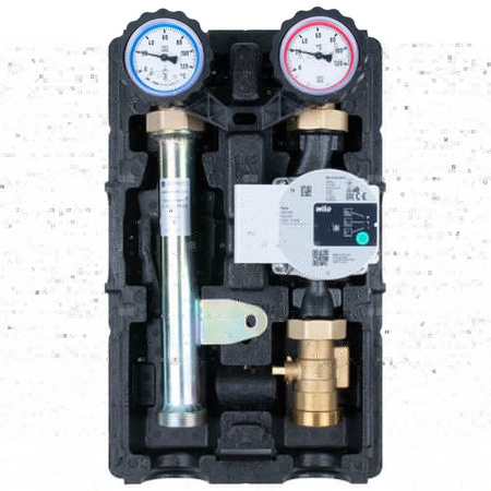 Grupa pompowa AFRISO PrimoTherm K 180-1 DN 25 WP GZ x GW 1 1/2'' x 1'', z izolacją, z pompą obiegową Wilo Para SC 25/6