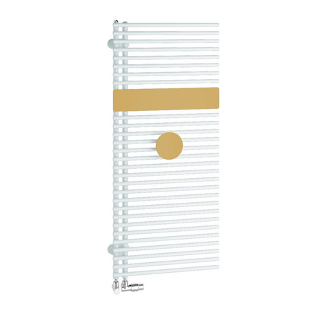 Grzejnik Kermi®Credo®Half®round 1000x600x46, RAL9016/drewno,lewa strona