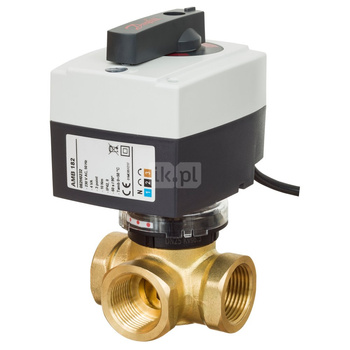 Zawór regulacyjny 3-drożny DANFOSS mosiądz (stan surowy) GW metryczny, 25 mm, max. 110'C, max. 2bar, ze sterowaniem elektrycznym