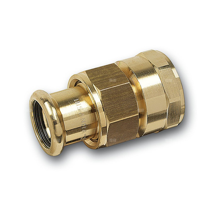 Śrubunek SANHA PURAPRESS trzyczęściowy, Cu, 42 mm x 1 1/2'' (zw x GW)