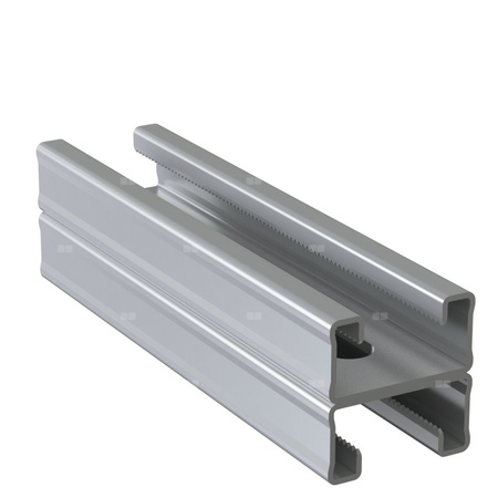 Szyna montażowa podwójna NICZUK SDMG, gr. 2 mm, dł. 3000 mm, stal nierdzewna (ocynk galwaniczny)