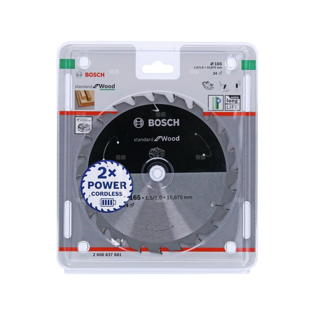 Ostrze do piły tarczowej bezprzewodowej Standard for Wood 165 x 1,5 / 1 x 15,875 T48