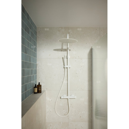 MOZA PREMIUM WHITE deszczownia z baterią termostatyczną