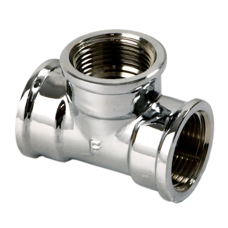 Trójnik FERRO mosiądz 3/4'' GW, kolor chrom