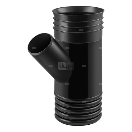 Trójnik MAGNAPLAST MAGNACOR MCEA 45' PP DN 300 (ww x ww x wz), kolor czarny