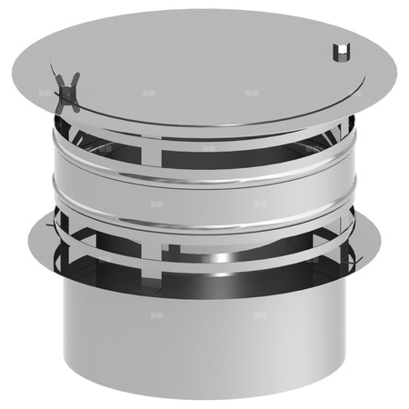 Nasada kominowa z osłoną przeciwwietrzną otwierana JEREMIAS 205-DWETN92HS fi 160 mm