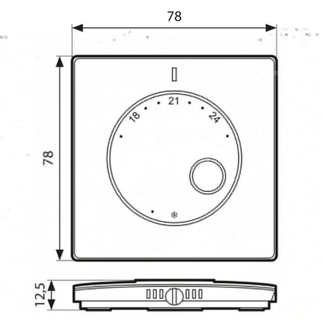 Czujnik temperatury HVAC ścienny AFRISO R D CosiTherm (pokój), zakres pom. -20-60'C