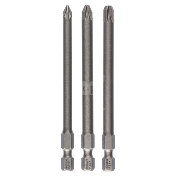 3-częściowy zestaw końcówek wkręcających Extra Hart PZ1, PZ2, PZ3, 89 mm