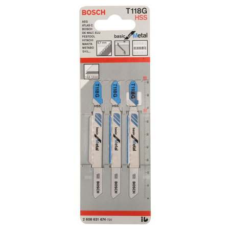 Brzeszczot do wyrzynarek T 118 G 3 szt.