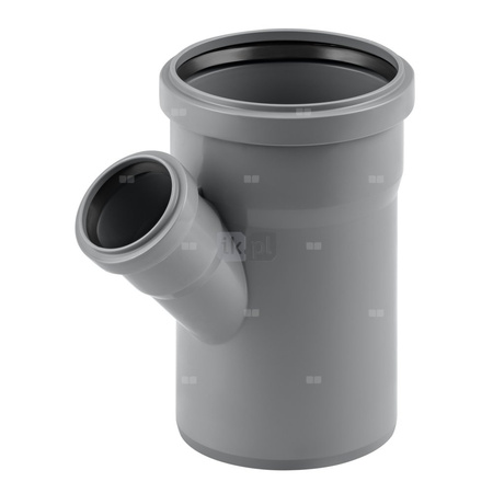 Trójnik MAGNAPLAST HT PLUS HTEA 45' PP DN 125 x DN 110 x DN 125 (ww x ww x wz), kolor szary