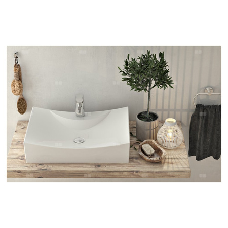 Bateria umywalkowa stojąca KFA Armatura KWARC, chrom, montaż blat / otwór na baterię