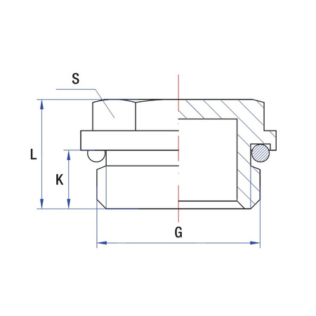 Korek RUMET mosiądz 1/2'' na klucz