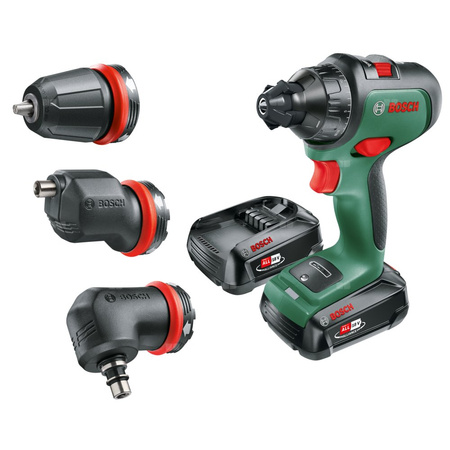 Bosch wiertarko-wkrętarka akumulatorowa AdvancedDrill 18V 2x2,5Ah + 3 adaptery
