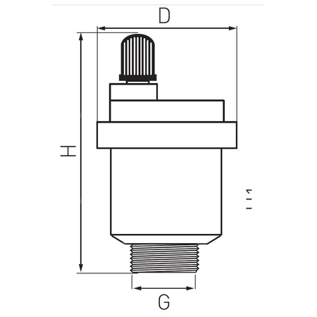 Odpowietrznik automatyczny FERRO bez zaworu stopowego GZ mosiądz fi 3/8''