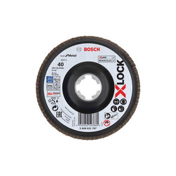 Tarcza listkowa FLAP DISC X-LOCK,BFM,125,G40