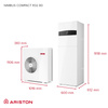 Pakiet - Pompa ciepła powietrzna powietrze-woda monoblok ARISTON NIMBUS COMPACT M NET R32 7.4 kW 230 V + Moduł naścienny Sensys Net z łącznością Wi-Fi
